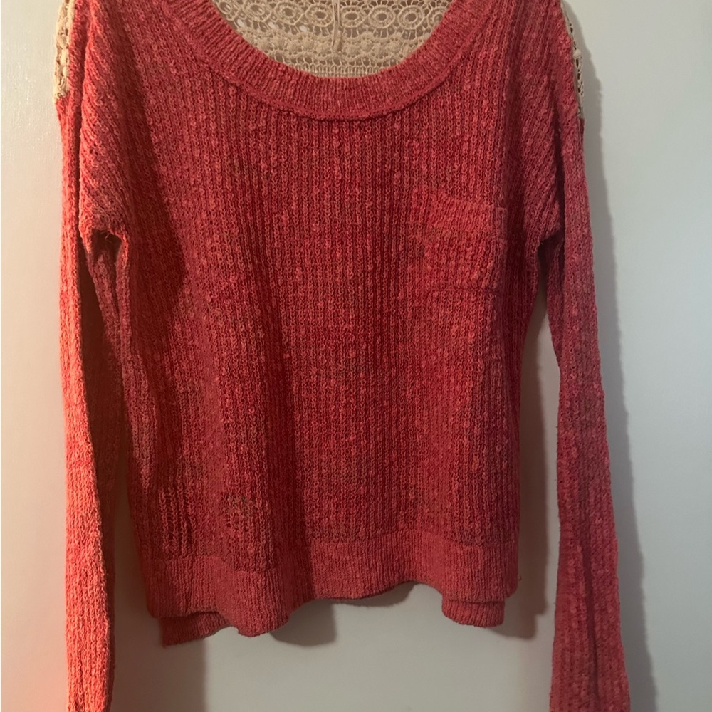 FREE PEOPLE Cozy Pink Knit Sweater